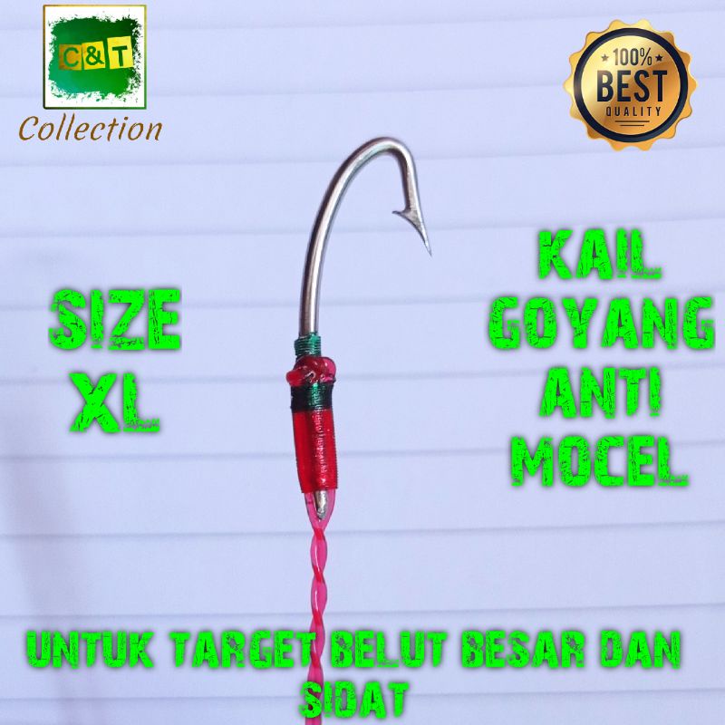 Kail Pancing Urek Belut Pancing Belut Kail Belut model Goyang Bahan Baja Ukuran XL