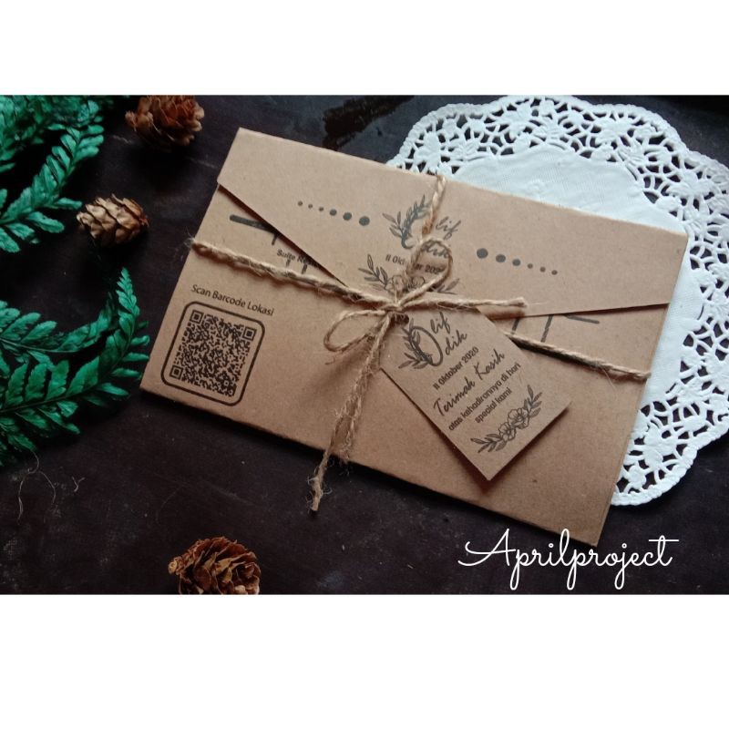 Undangan nikah rustic simple mininalist