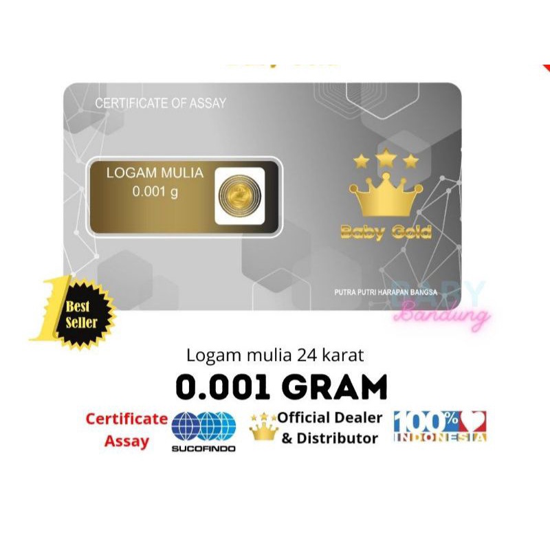 Emas Mini gram 0.001 gram