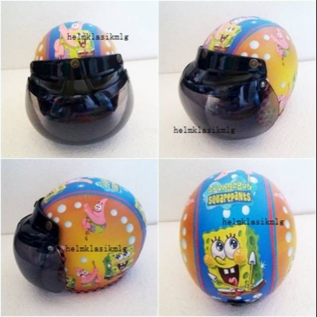 Jual Helm Anak Helm Bogo Spongebob + kaca bogo Shopee Indonesia
