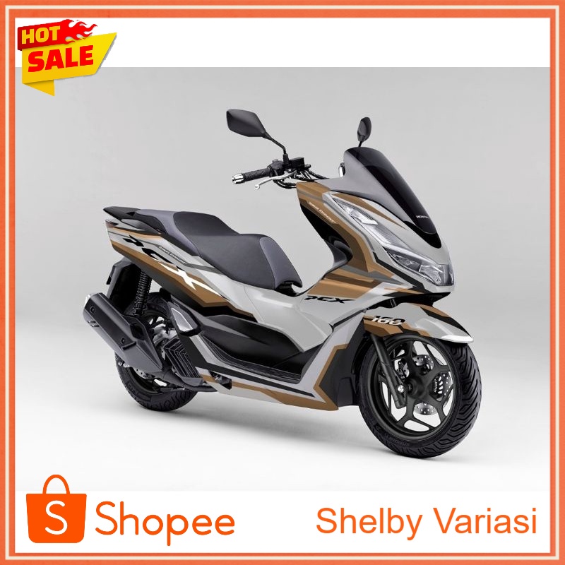 STICKER DECAL HONDA PCX 160 WHITE GOLD METALIC
