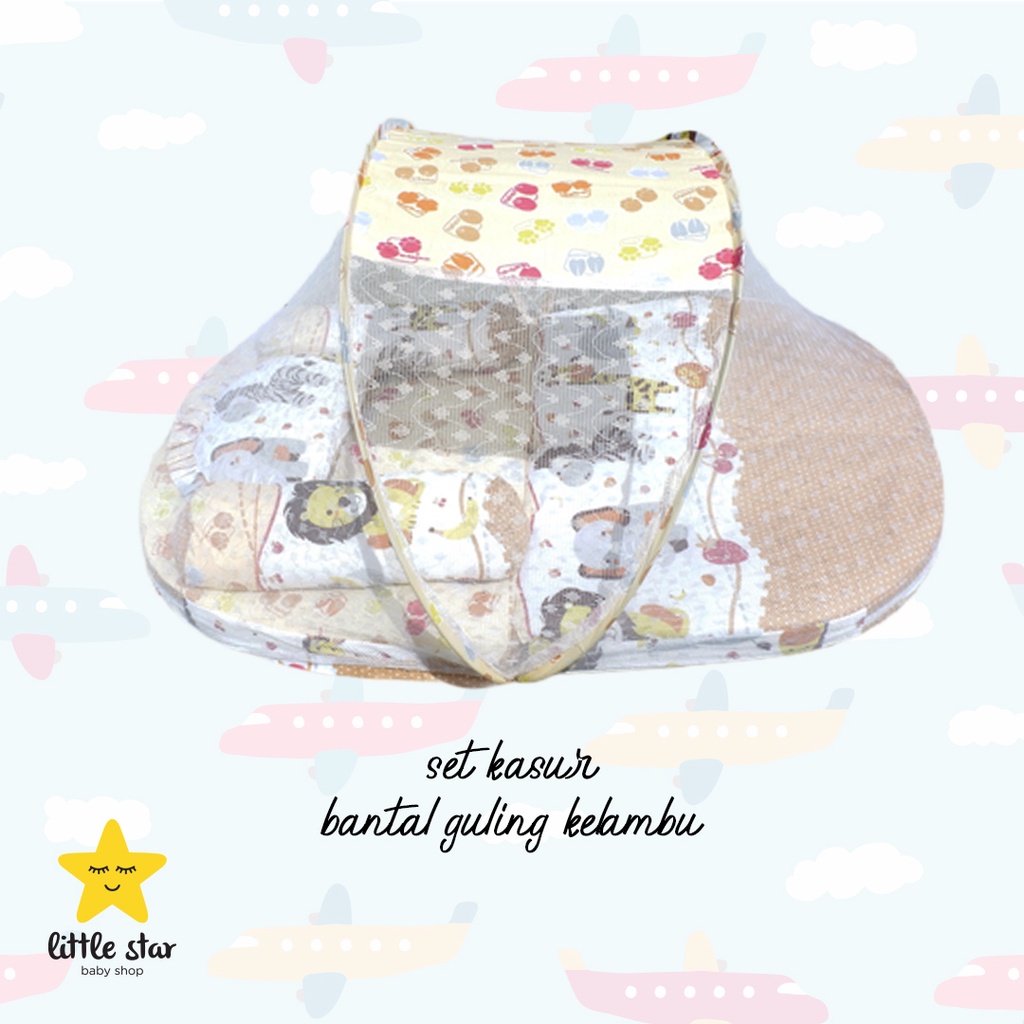 Datachi Set Kasur Bantal Guling Kelambu Bayi