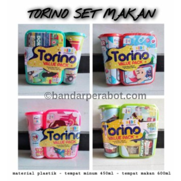 Kotak makan anak/Botol minum& Kotak Bekal Set-Tempat Makan Anak-Set Makan Anak Torino