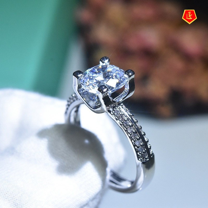 [Ready Stock]Classic Fashion Moissanite Women's Ring