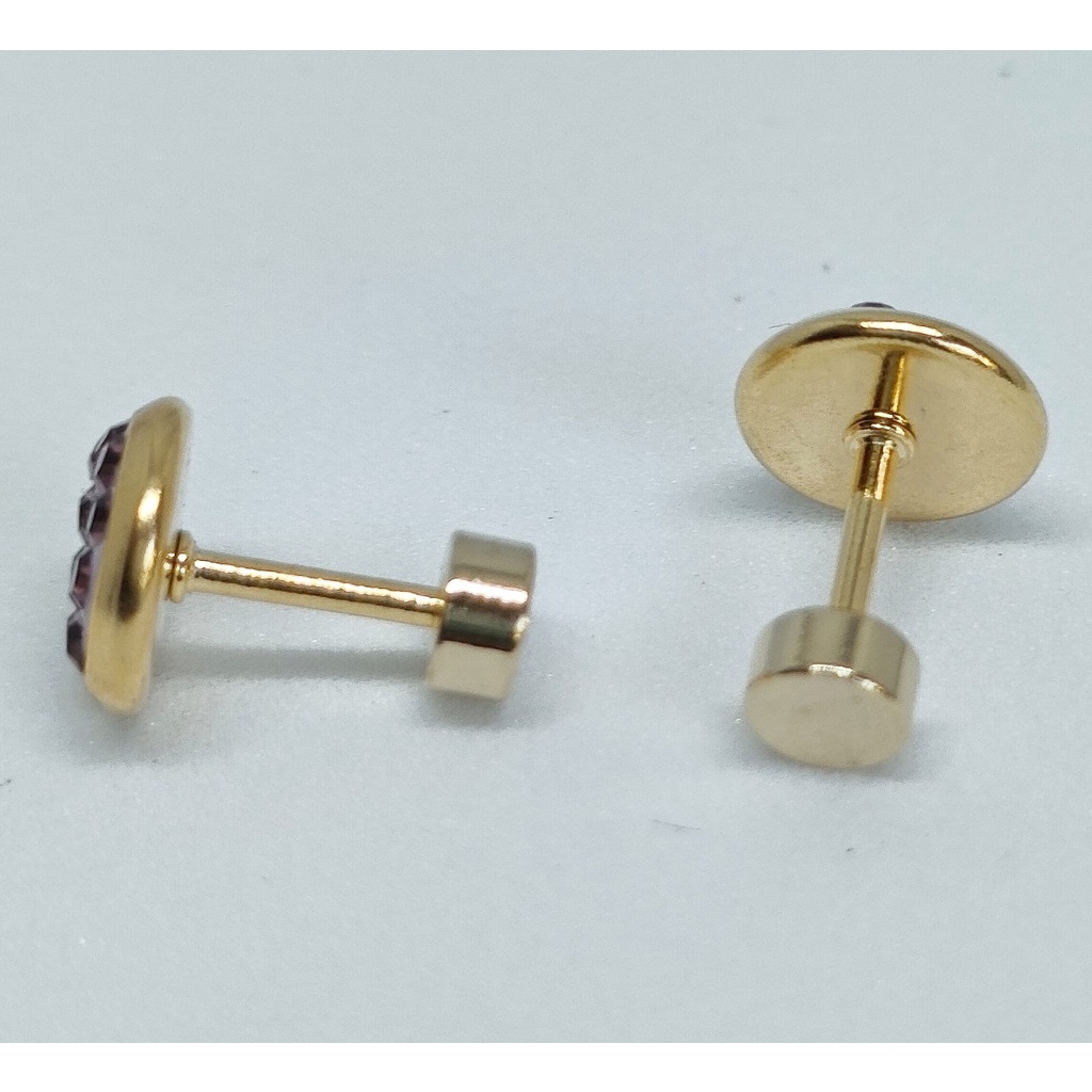 ANTING TUSUK BAHAN TITANIUM PERMATA WARNA WARNI ( SEPASANG )