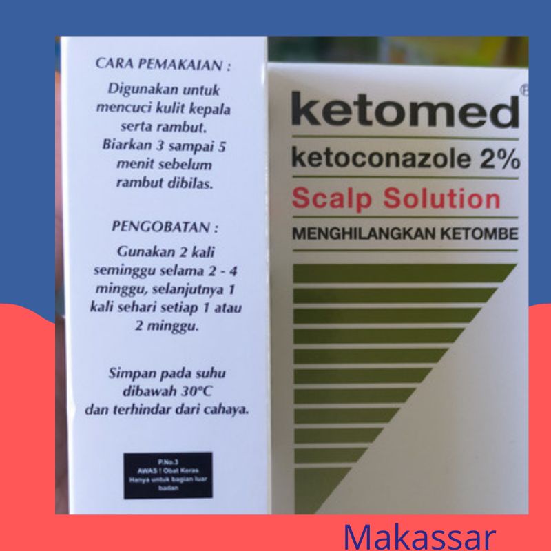 KETOMED  2%  Shampo 60 ml mengatasi ketombe &amp; rambut rontok