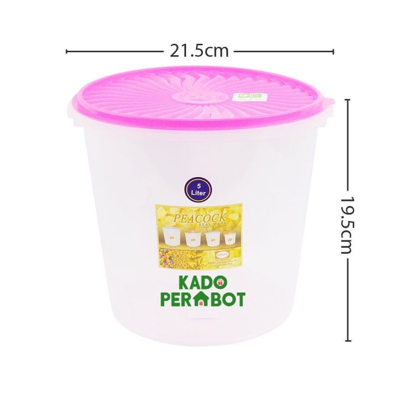 toples plastik shinpo - toples shinpo peacock - toples 5 liter