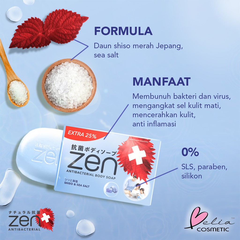 ❤ BELIA ❤ ZEN Antibacterial Body Soap besar kecil | Sabun Mandi Batang Zen Anti Bakteri Shinzui