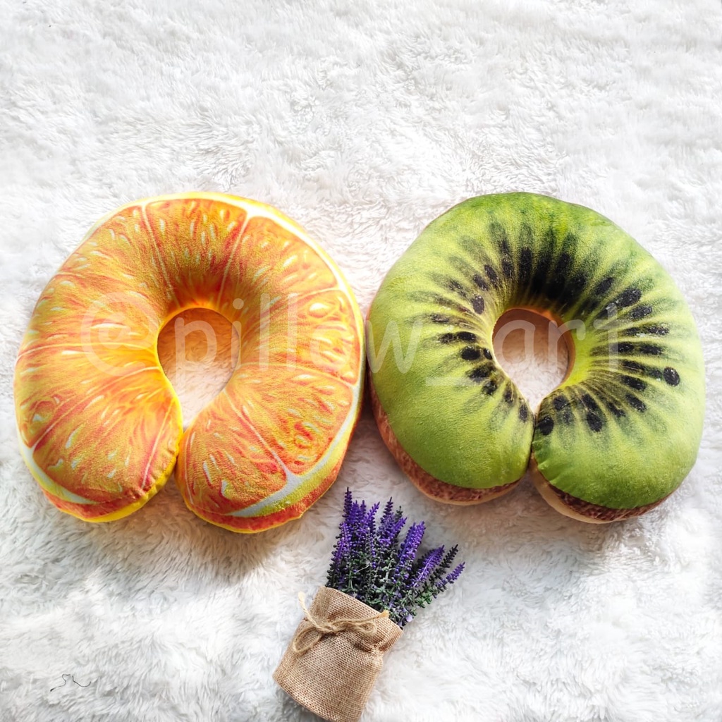 Pillowart - Bantal Leher Motif Buah Buahan - ART134