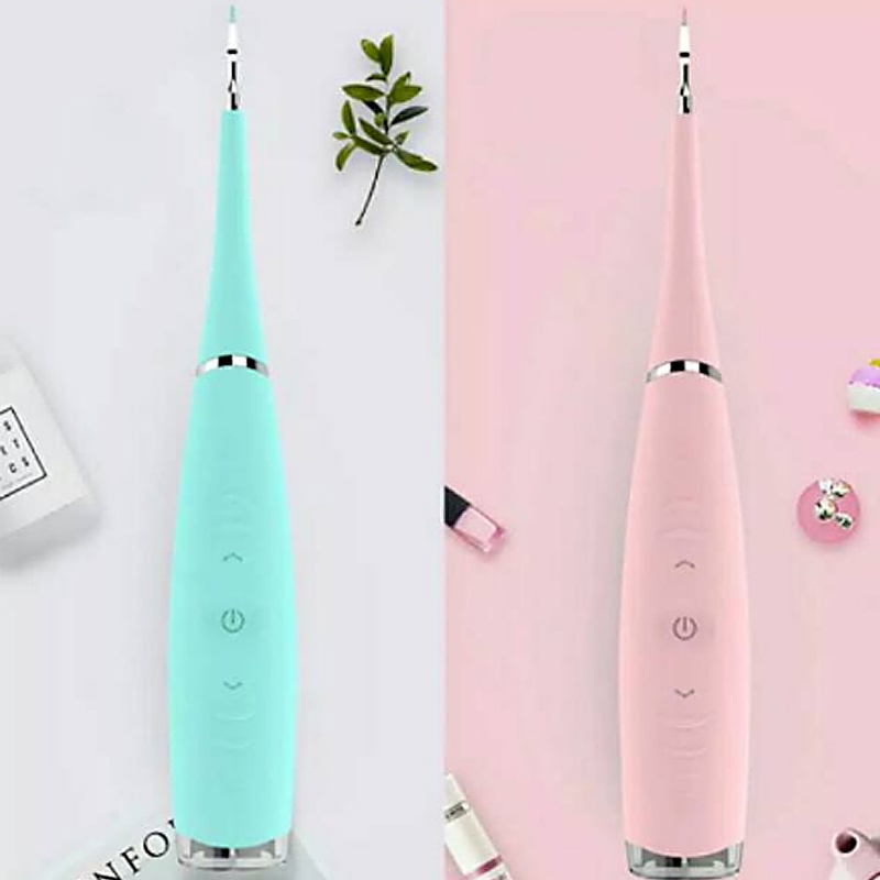 karang gigi Portable Electric Sonic Dental Scaler Tooth Cleaner Calculus Stains Tartar Remover Dentist Teeth Whitening Tool USB Rechargable