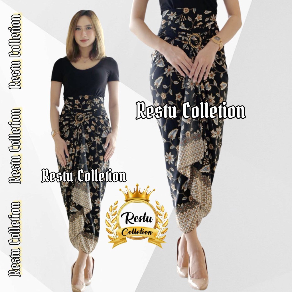 Rok Lilit Motif Batik MegamendungHitam Bawahan Wanita Kebaya Wisuda Kondangan Tunangan Nikahan Bahan Kain Sutra HQ Premium