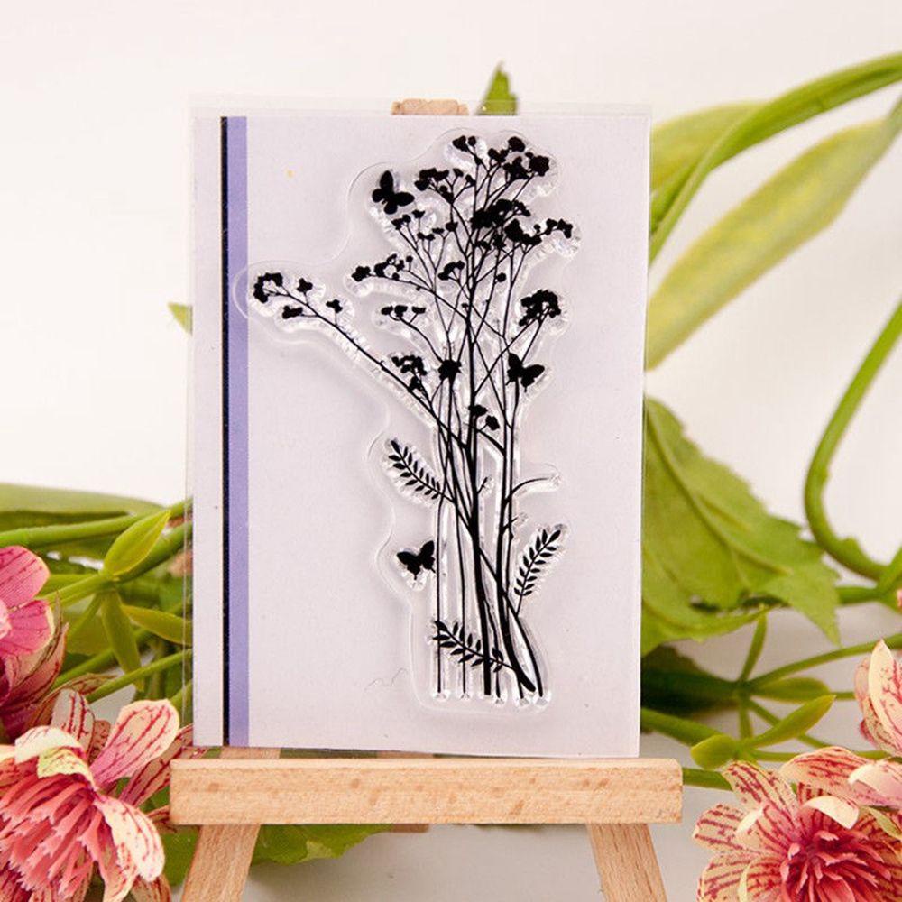 R-flower Scrapbook Fashion Silicone Sheet Bening Bunga &amp; Rumput