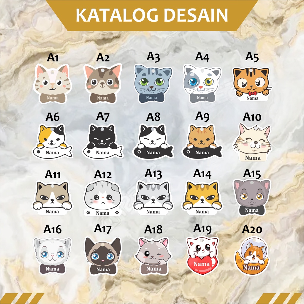 Kalung Kucing Custom - Kalung Kucing Nama