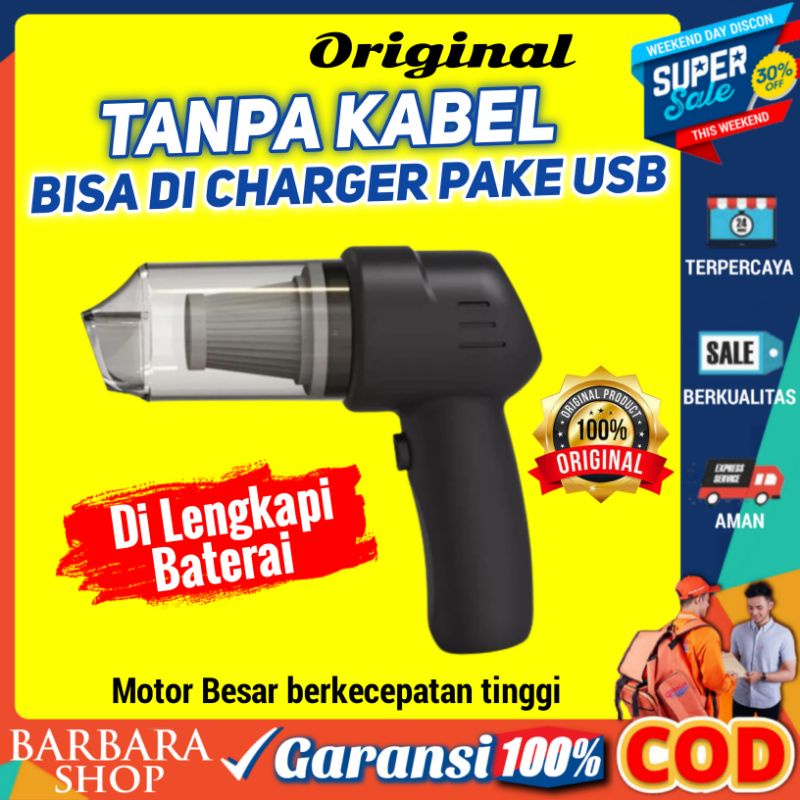 Vacuum Vacum Cleaner Penyedot Debu Mobil Rumah USB WIRELESS Mini Portable