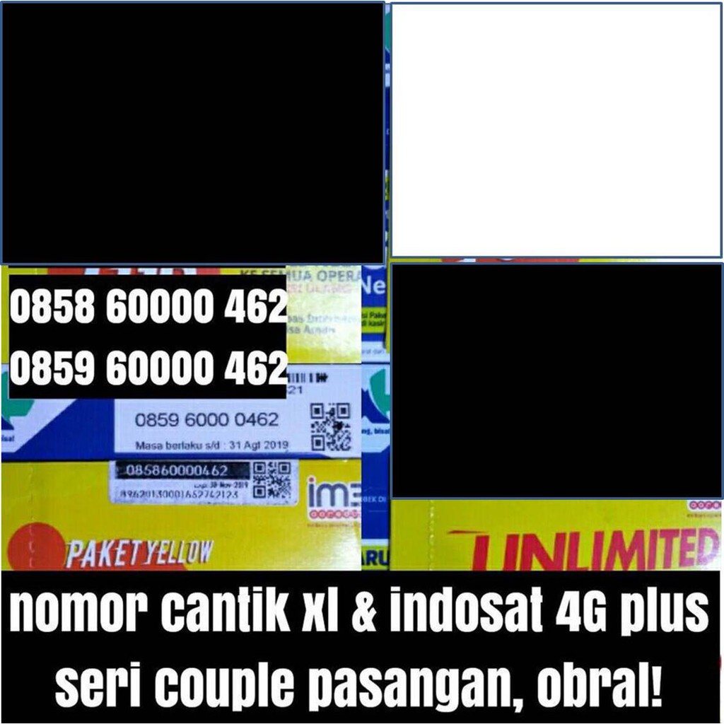 Nomer cantik couple pasangan kartu perdana xl dan im3 indosat ooredoo