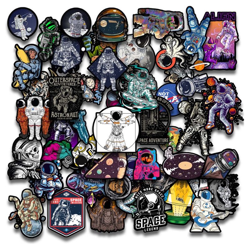 

50Pcs Stiker astronot luar angkasa