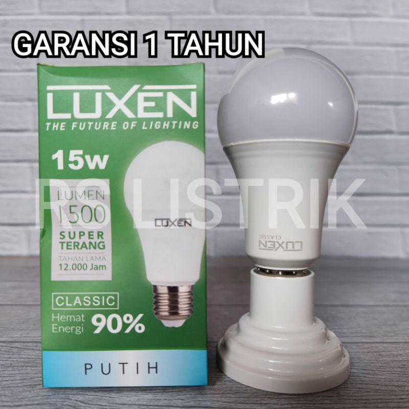 LUXEN LAMPU LED BULB 15W 15 WATT CLASSIC PUTIH 6500K CDL