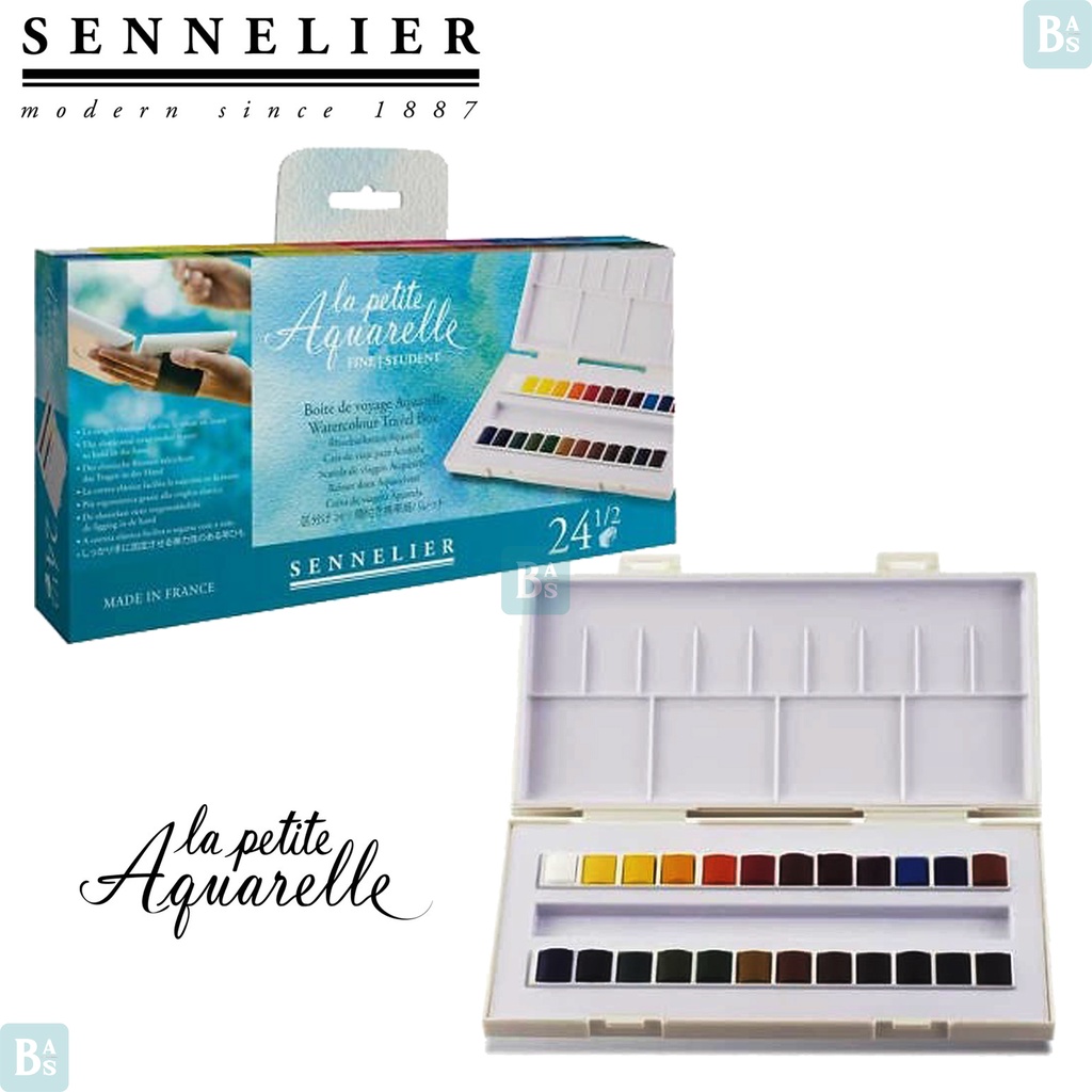 

Sennelier - Watercolour Paint La Petite Aquarelle Set 24 Half Pans