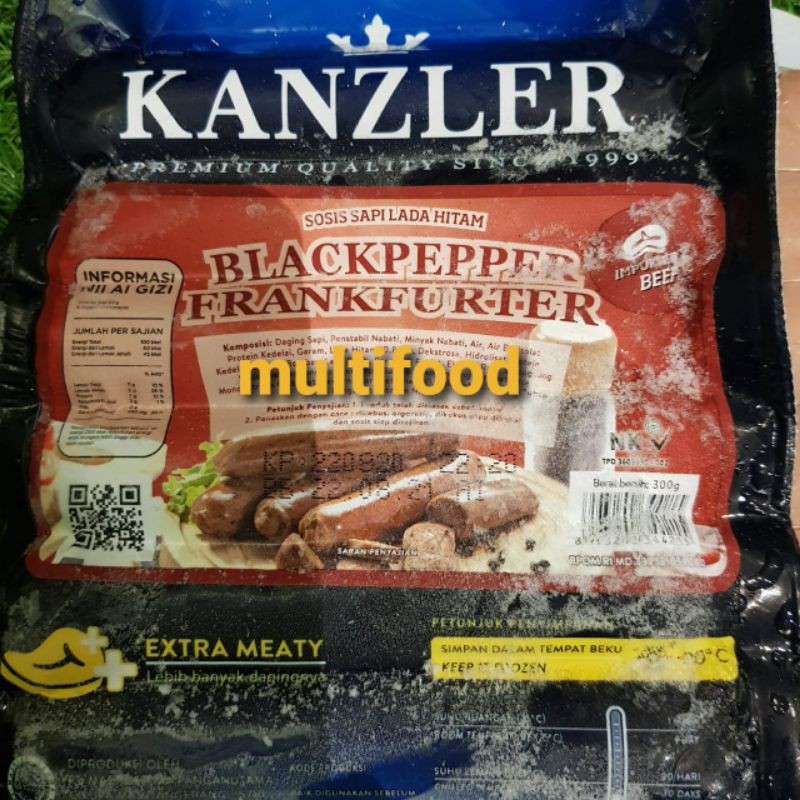 

Kanzler sosis beef black pepper frankfurter 300gr / Sosis sapi lada hitam