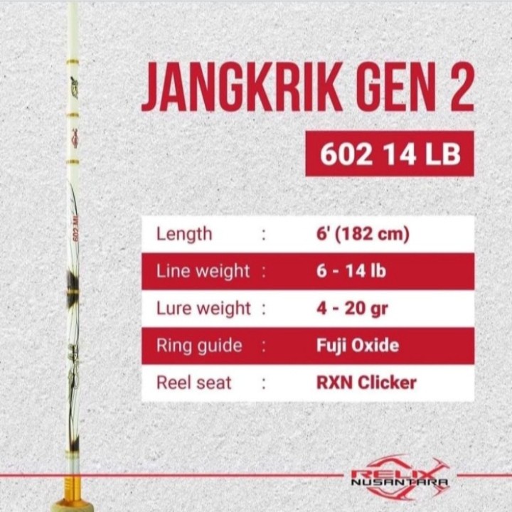 joran jangkrik gen 2 562 165 cm - 602 180 cm Relix Nusantara Original
