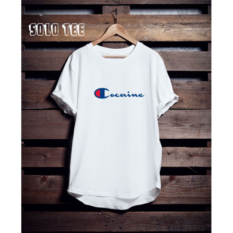 Kaos Baju cowok cewek PLESETAN COCAINE LOGO tshirt pria wanita keren
