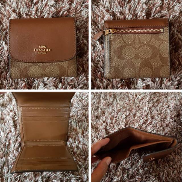 Dompet Coach Ori. Coach Small Wallet Sign Saddle