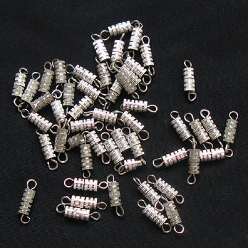 10 pcs Kait Ulir Putar Stopper Penyambung Kalung Gelang Warna Perak Silver