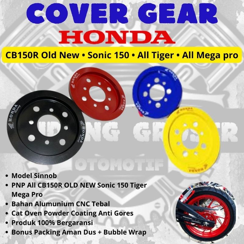 cover gear Model Sinnob rantai belakang PNP CB150R Old New Sonic Tiger Mega Pro cover gear pengaman 