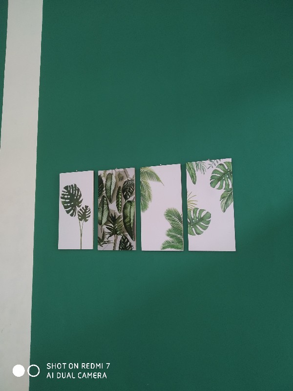 Media Hiasan Dinding Poster Kayu Leaf Dekorasi Rumah 15x30 Lf 34