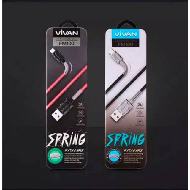 Kabel Data Vivan FM-100 2.4A Kabel Charger Vivan FM100 2.4A Kabel Casan Vivan FM-100 2.4A