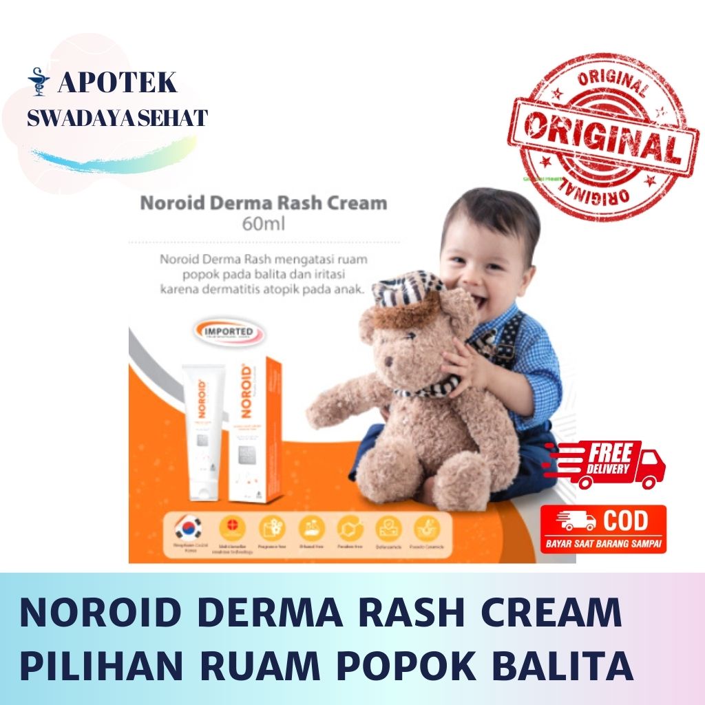 NOROID Derma Rash Cream 60 ML - Krim Ruam Popok Bayi Anak Sensitif