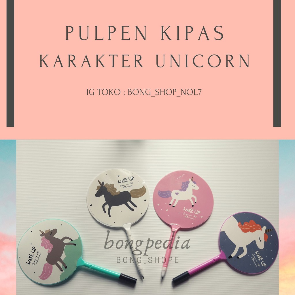 

Pulpen Kipas Lucu Karakter Unicorn|Pen Kipas Lucu Karakter Unicorn|Ballpoint Kipas Unicorn