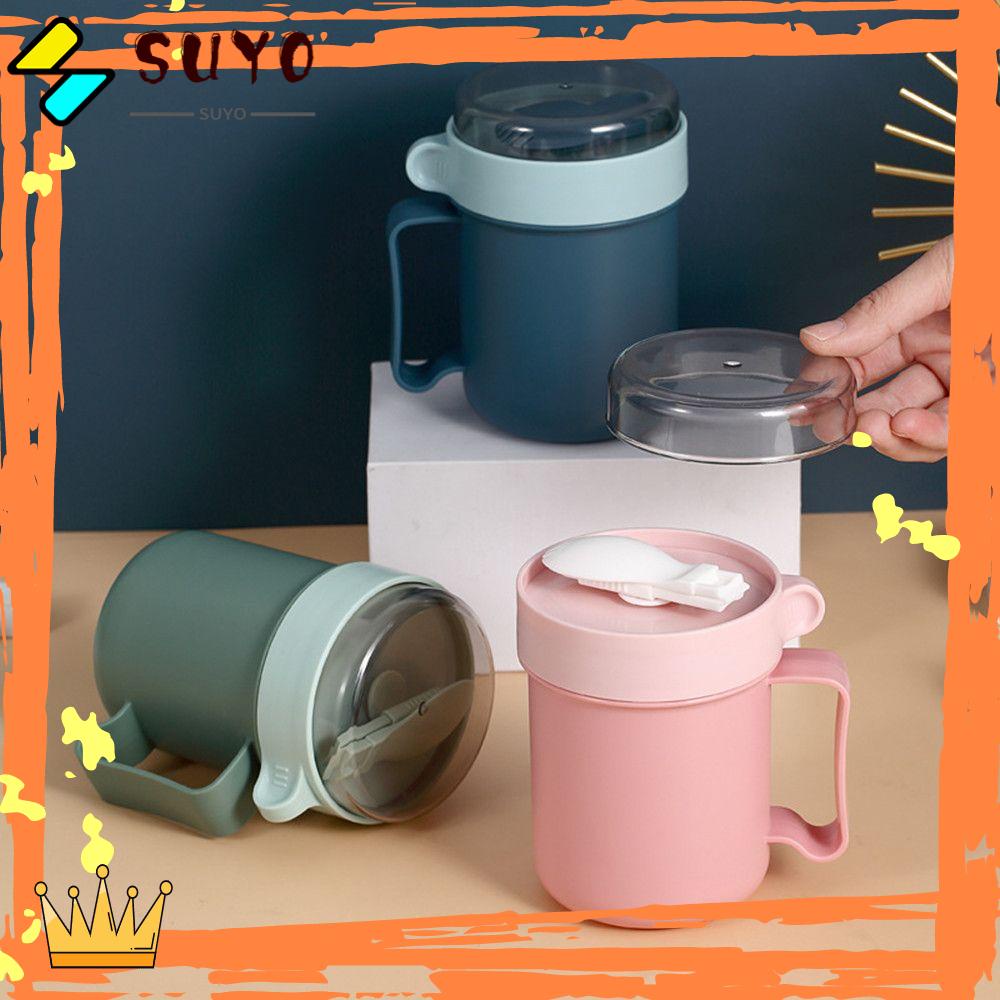 Suyo Oatmeal Cup Microwave Dengan Sendok Untuk Outdoor