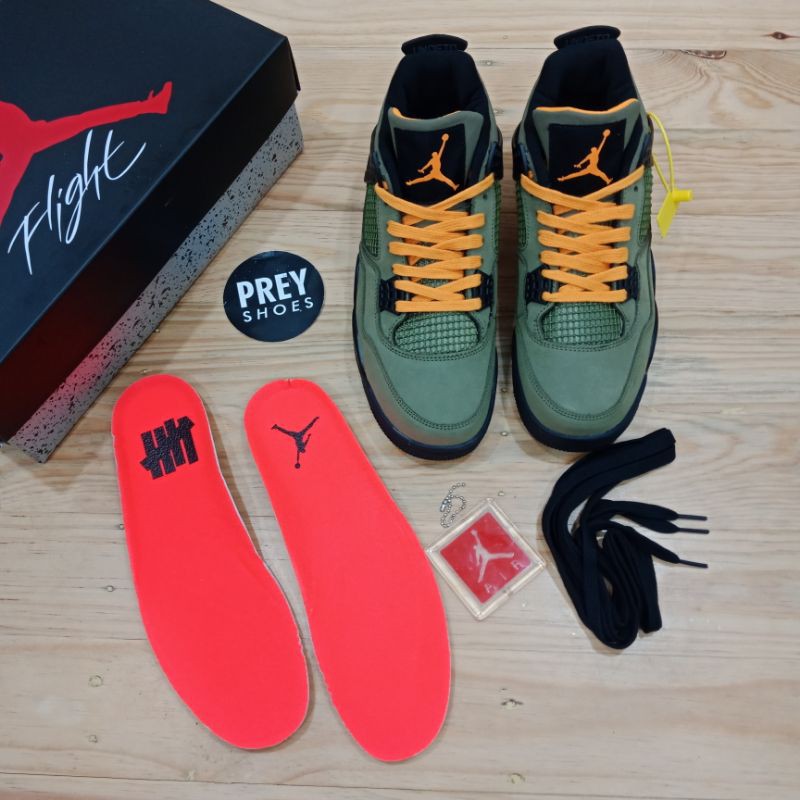 AIR JORDAN RETRO 4 UNDEFEATED ARMY GREEN