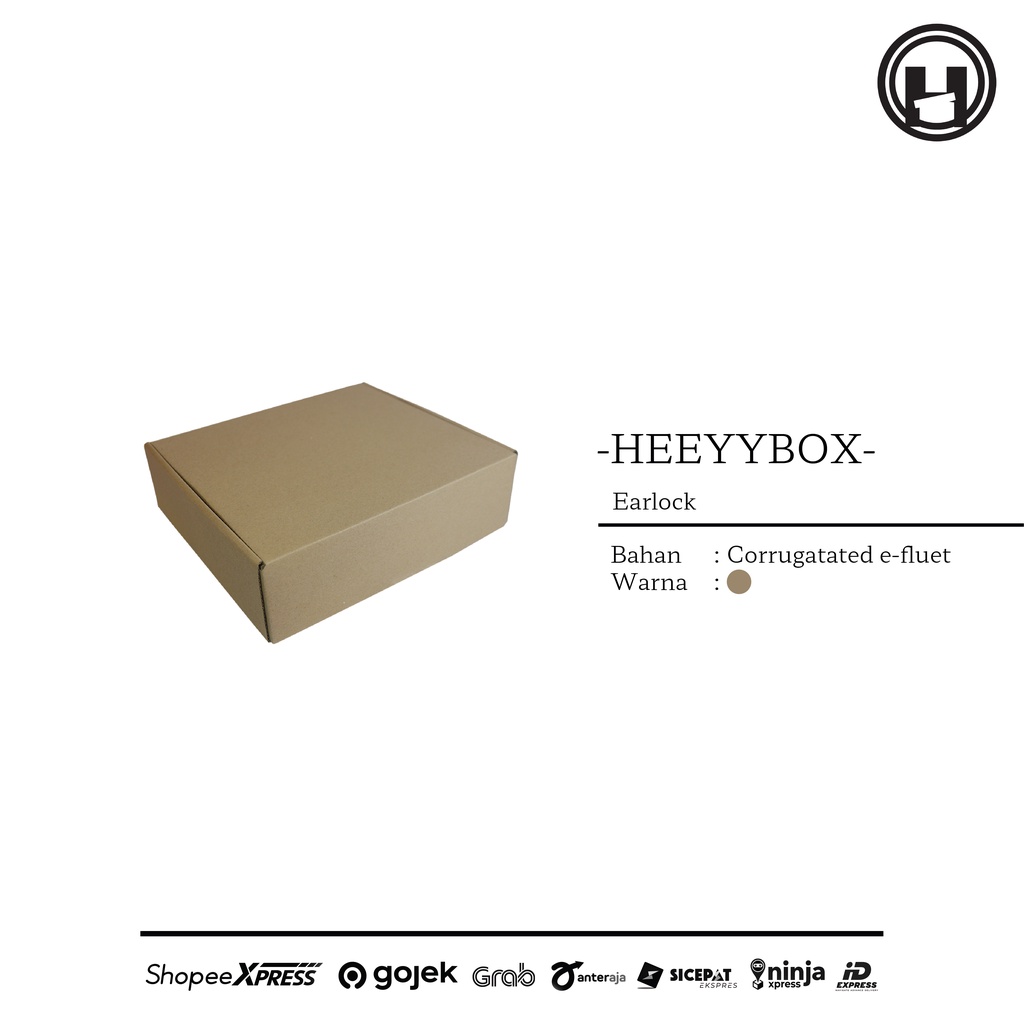 

MEDIUM SIZE earlock polos corrugated lsg order yaa box siap dipakai