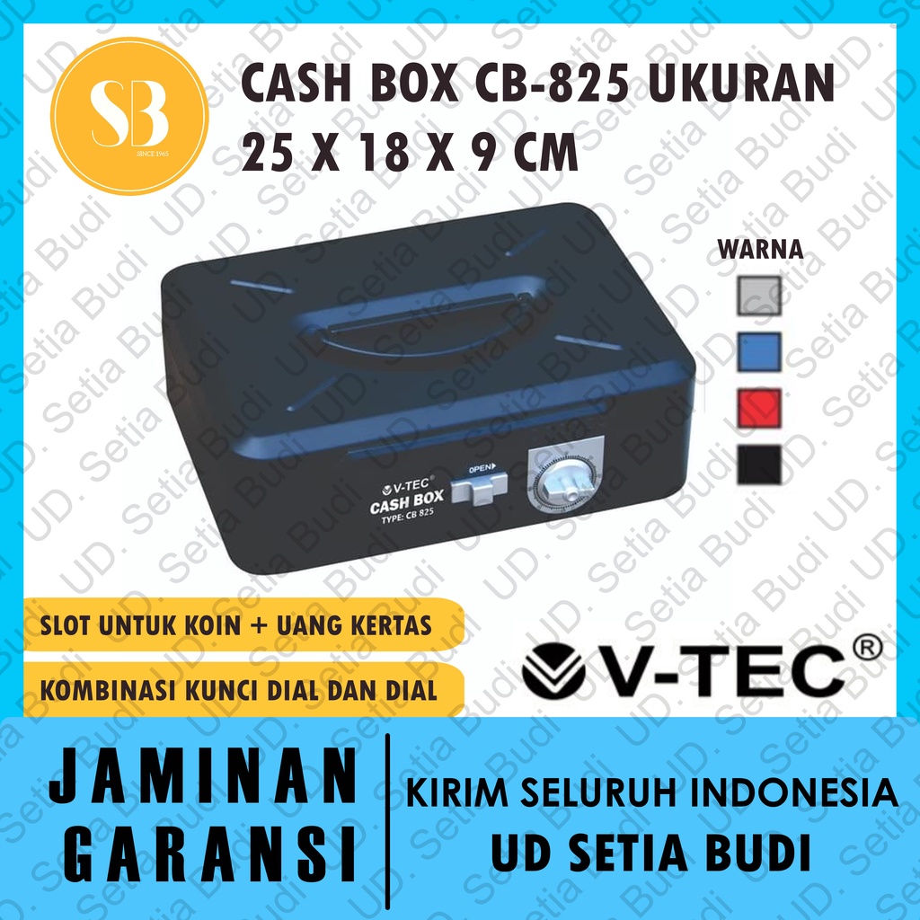 V-TEC Cash Box CB 825 Brankas Simpan Uang CB825