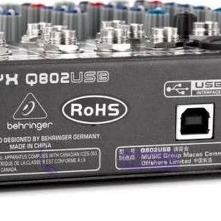 Behringer Xenyx Q802Usb Mixer Audio Interface