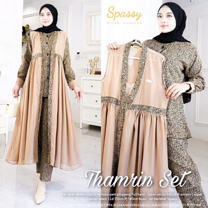 Thamrin set gamis muslim wanita
