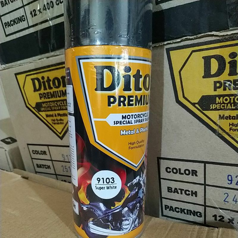 cat semprot pilok diton premium 400cc white putih, pearl white putih mutiara