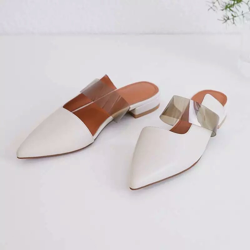 Sepatudari Karin Flatshoes wanita mules dengan paduan mika semakin kamu terlihat kece KR-FS0053