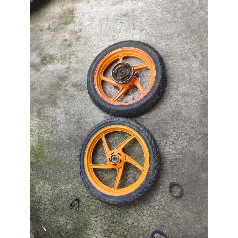 velg set CBR K45A lokal Repsol warna orange