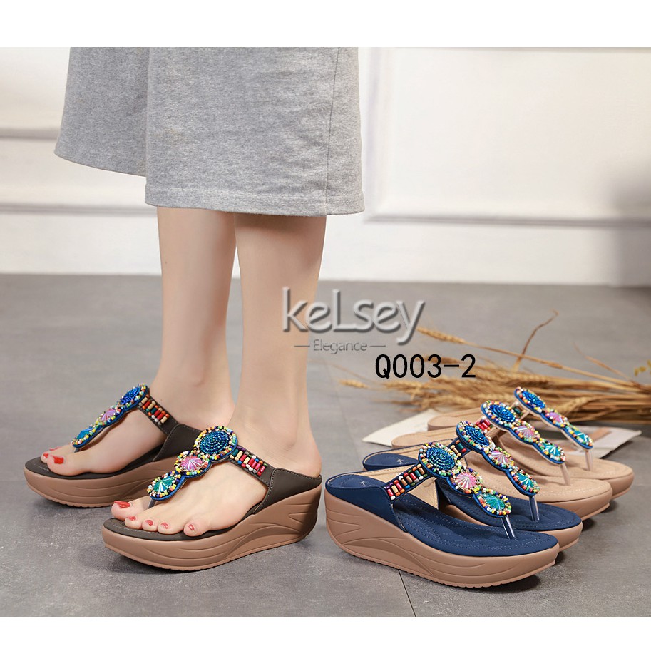 KELSEY Q003-2 K WEDGES SANDALS.