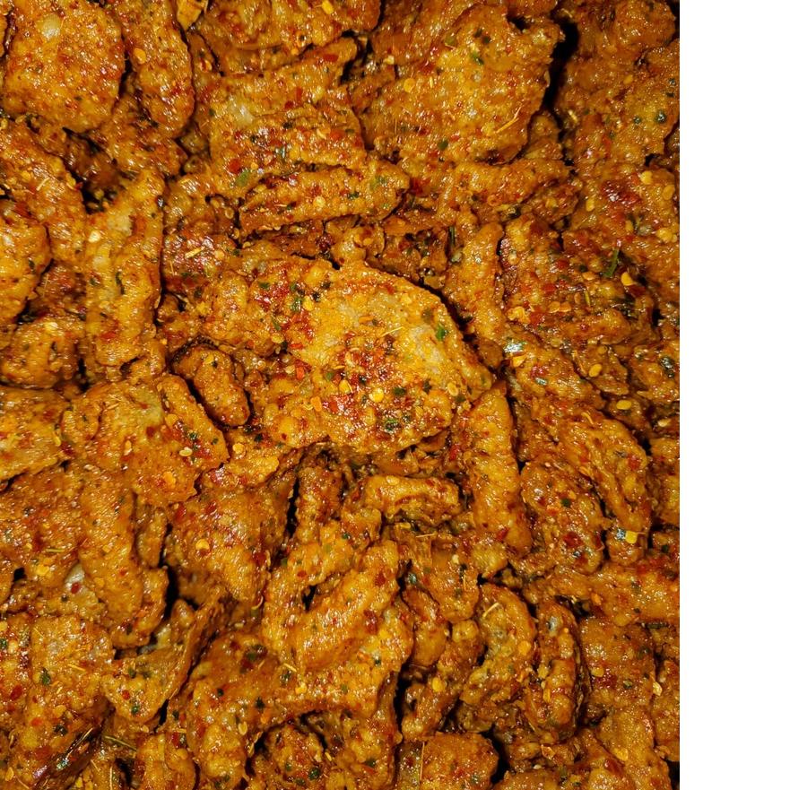 

6UU✴ 300gr - KULIT AYAM CRISPY PEDAS DAUN JERUK - KERIPIK KULIT AYAM Barang Baru