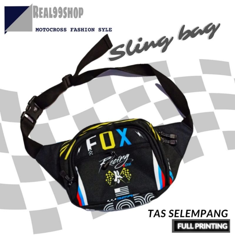 Tas Selempang motif Motocross Sling bag cross trail Wiastbag sepeda MTB