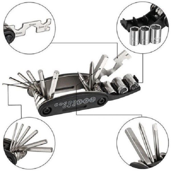 Kunci Sepeda 15 pcs Tools Kunci Lipat Obeng 15 in 1