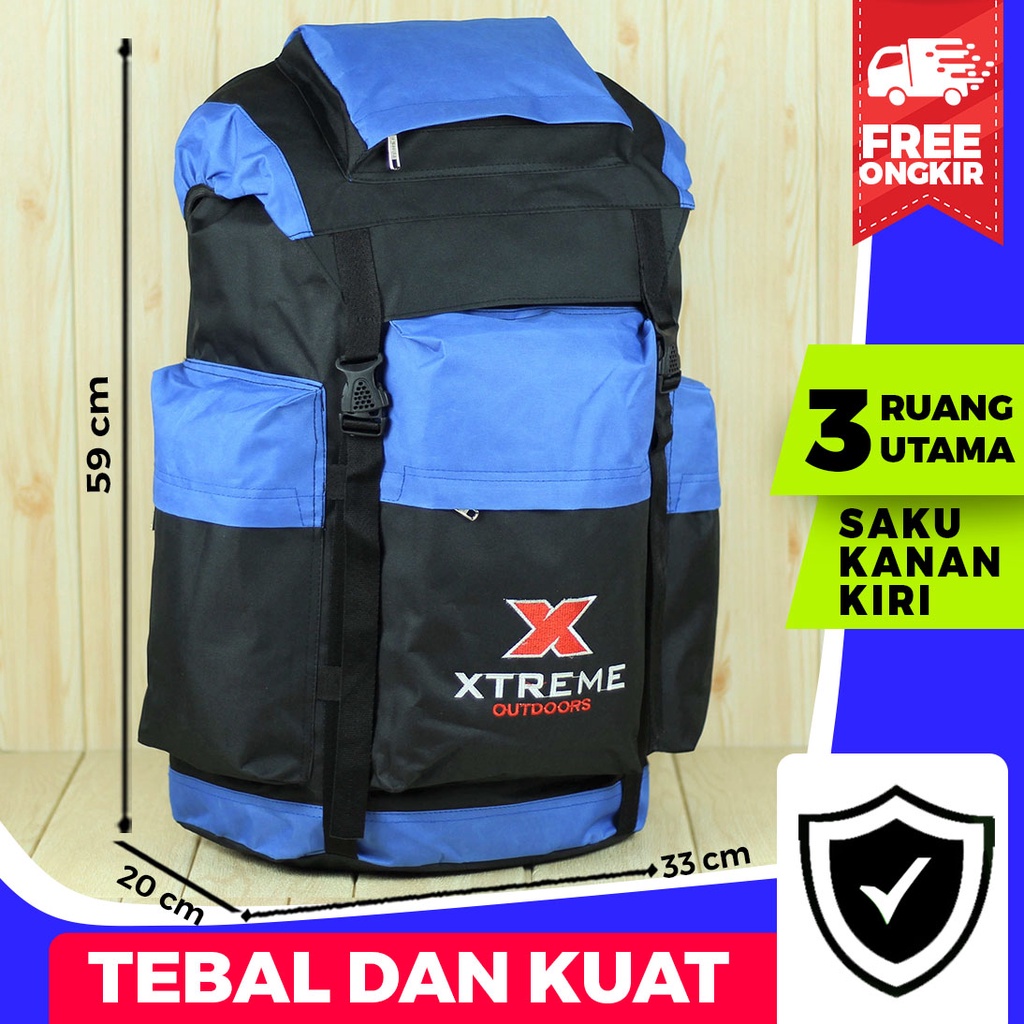 TAS RANSEL GUNUNG XTREME OUTDOOR HIKING CAMPING TRAVELING MUDIK TERBARU TERMURAH KUAT AWET CARIER