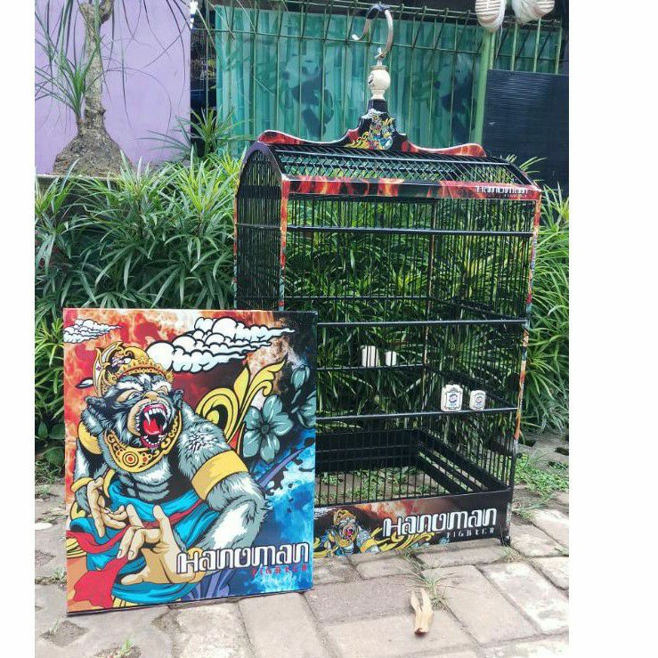 STICKER DECAL EBOD TEBOK SANGKAR KOTAK NOMER 1 2 3 GAMBAR HANOMAN FIGHTER