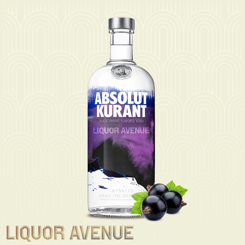 Jual Absolut Kurant Blackcurrant Flavored Vodka 700ml Indonesia|Shopee ...