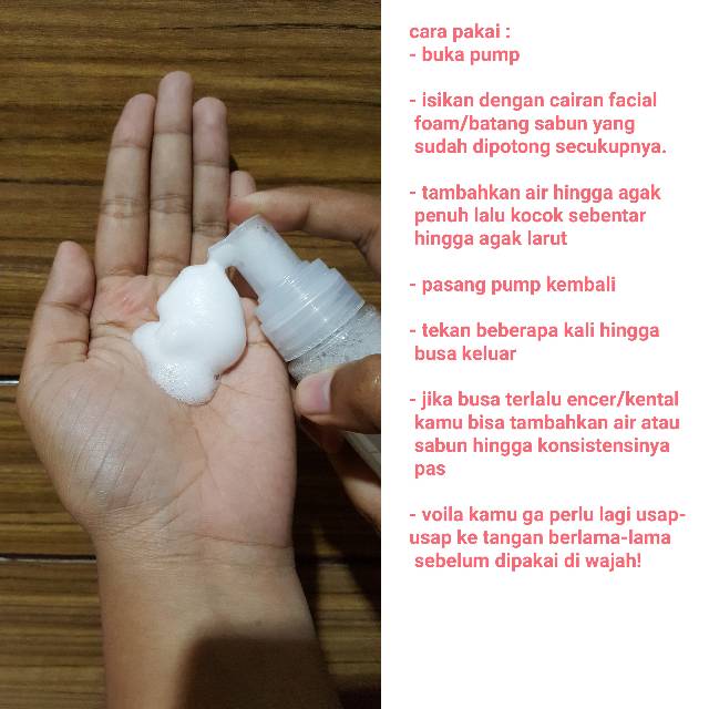 Magic Pump Pembuat Busa Facial Foam Maker Pembuat Busa Sabun Wajah Otomatis Botol Traveling