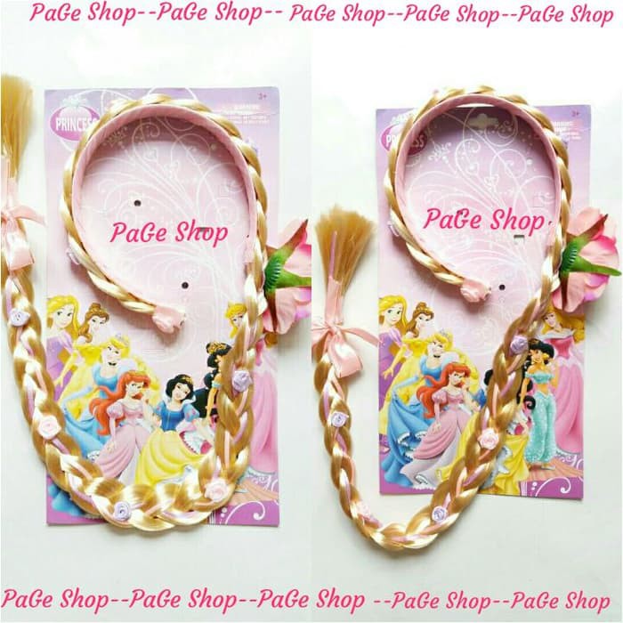 Aksesoris Bando Rambut Kepang Princess Rapunzel